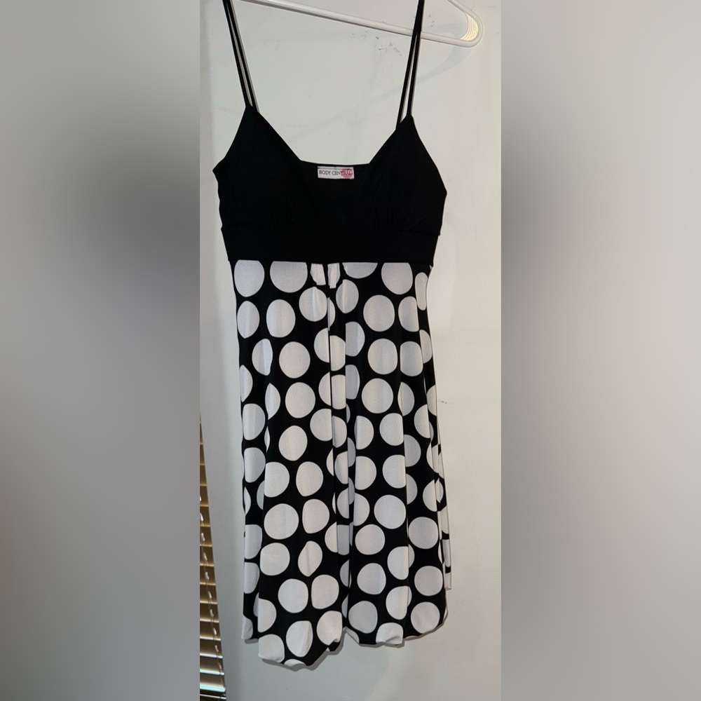 Body Central Black and White Polka Dot Dress